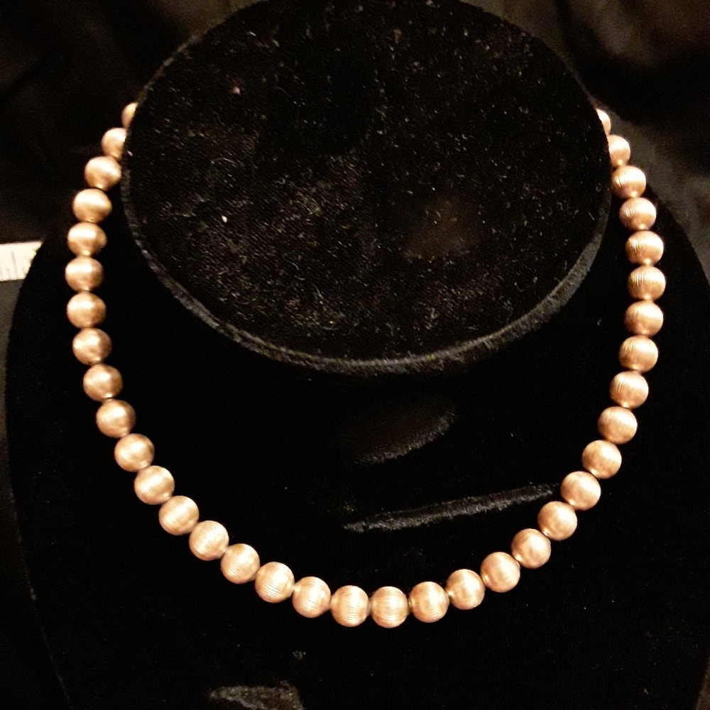 Trifari golden beaded necklace